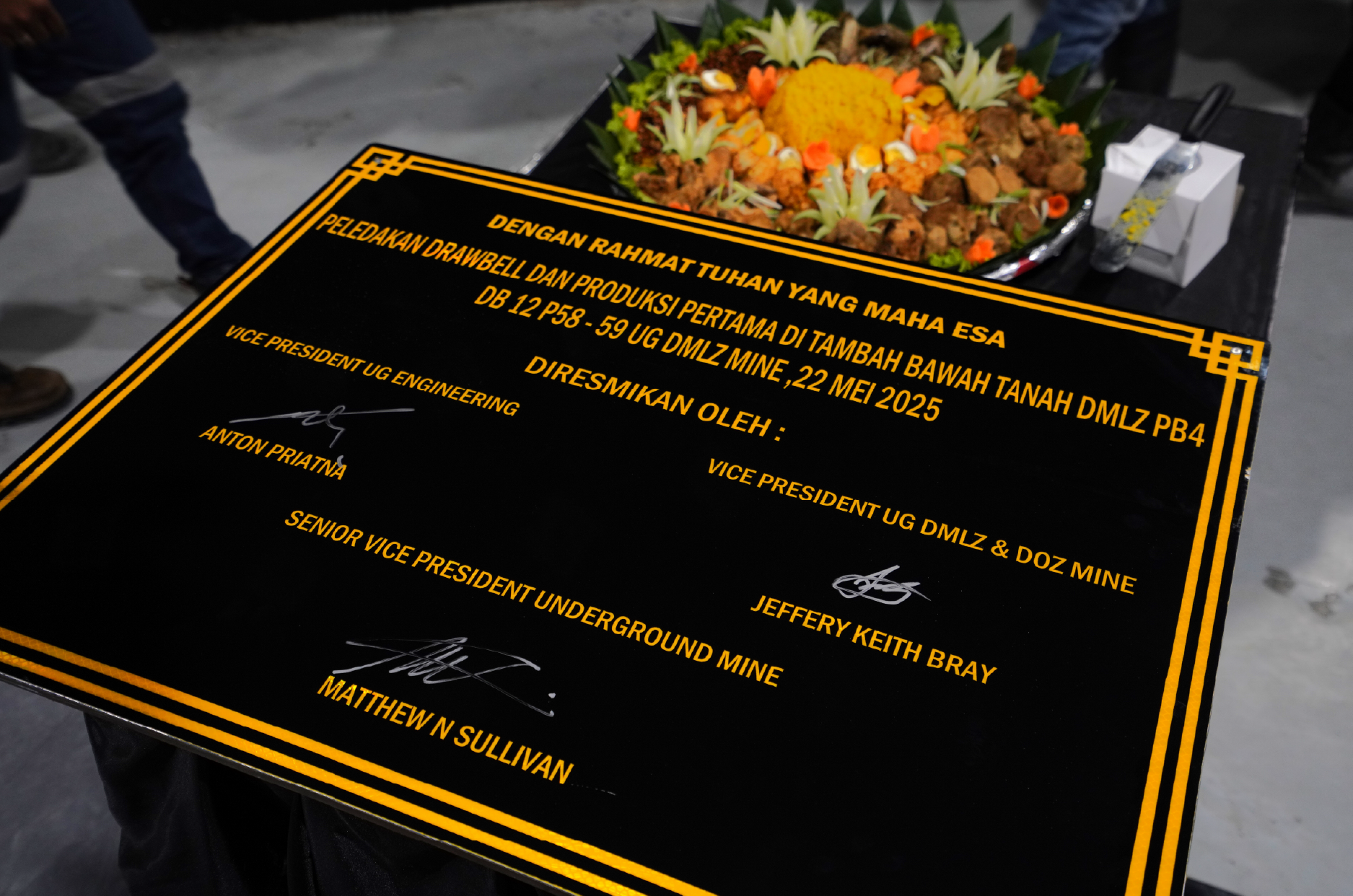 PB4 plaque signing by management on May 22, 2025.