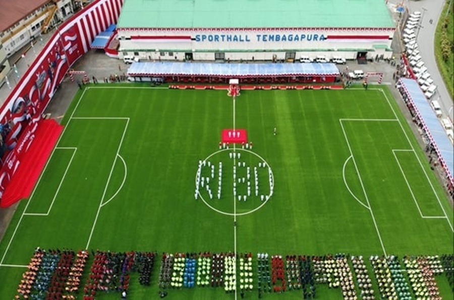 Photo of Indonesia's 80th Independence Day celebration at the Tembagapura Soccer Field